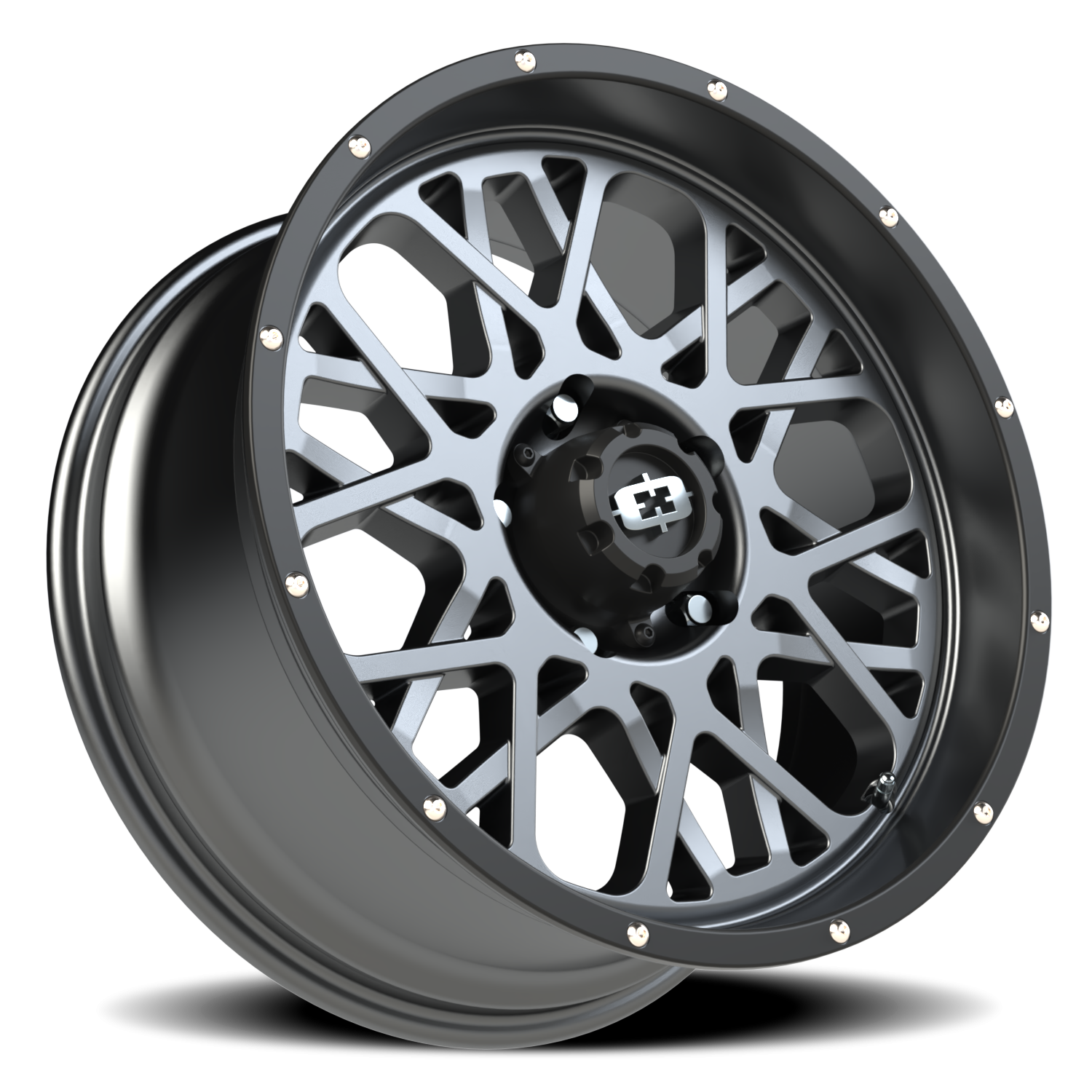 Vision Wheel 412 Anthracite with Satin Black Lip 20x9 +12 5x139.7mm 108mm - Wheelwiz