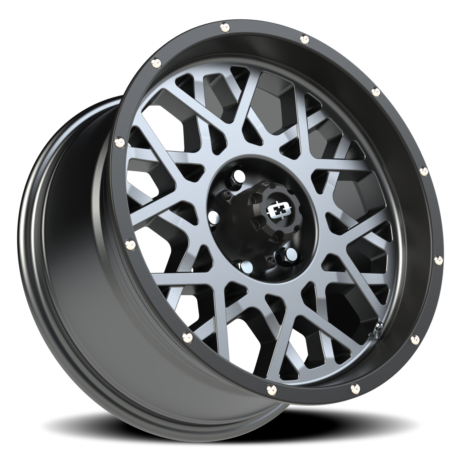 Vision Wheel 412 Anthracite with Satin Black Lip 18x9 +12 5x127mm 78.1mm - Wheelwiz