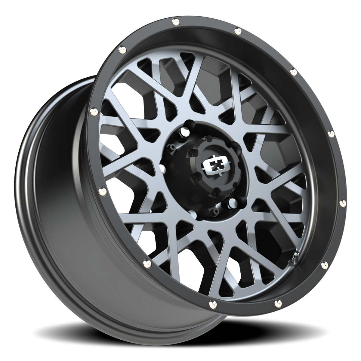 Vision Wheel 412 Anthracite with Satin Black Lip 18x9 +12 5x139.7mm 108mm - Wheelwiz