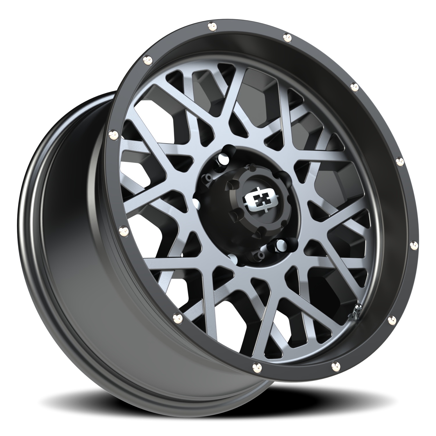 Vision Wheel 412 Anthracite with Satin Black Lip 18x9 +12 5x139.7mm 108mm - Wheelwiz