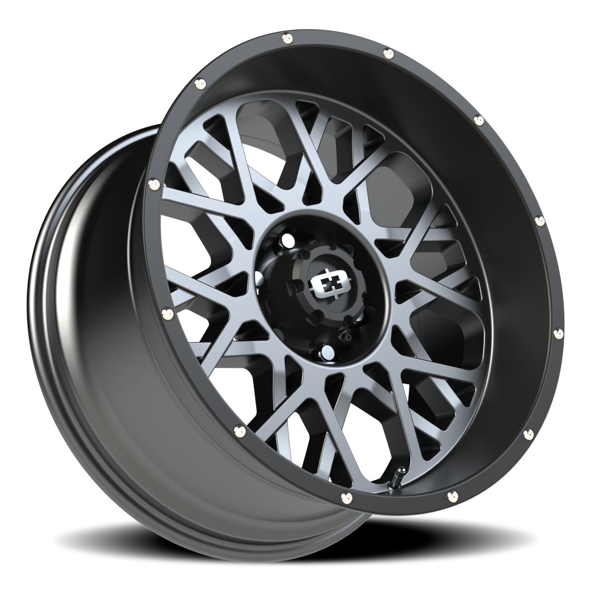 Vision Wheel 412 Anthracite with Satin Black Lip 20x10 -25 6x135mm 87.1mm - Wheelwiz
