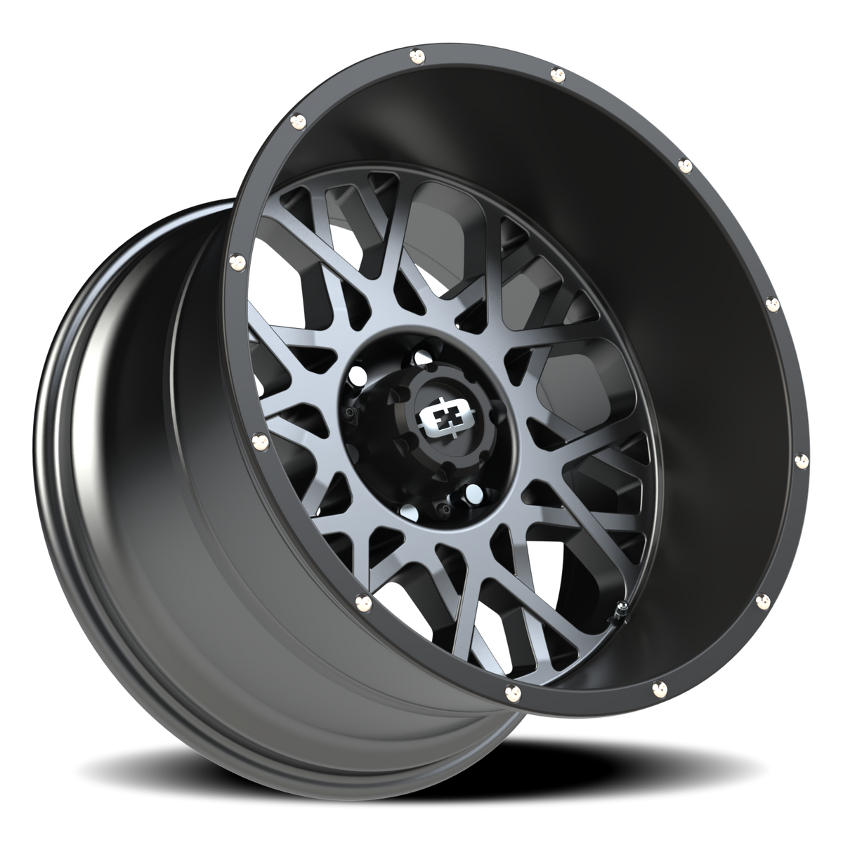 Vision Wheel 412 Anthracite with Satin Black Lip 20x12 -51 6x135mm 87.1mm - Wheelwiz