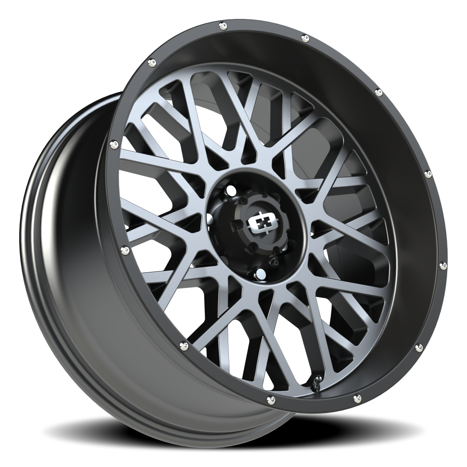 Vision Wheel 412 Anthracite with Satin Black Lip 22x10 -19 6x135mm 87.1mm - Wheelwiz