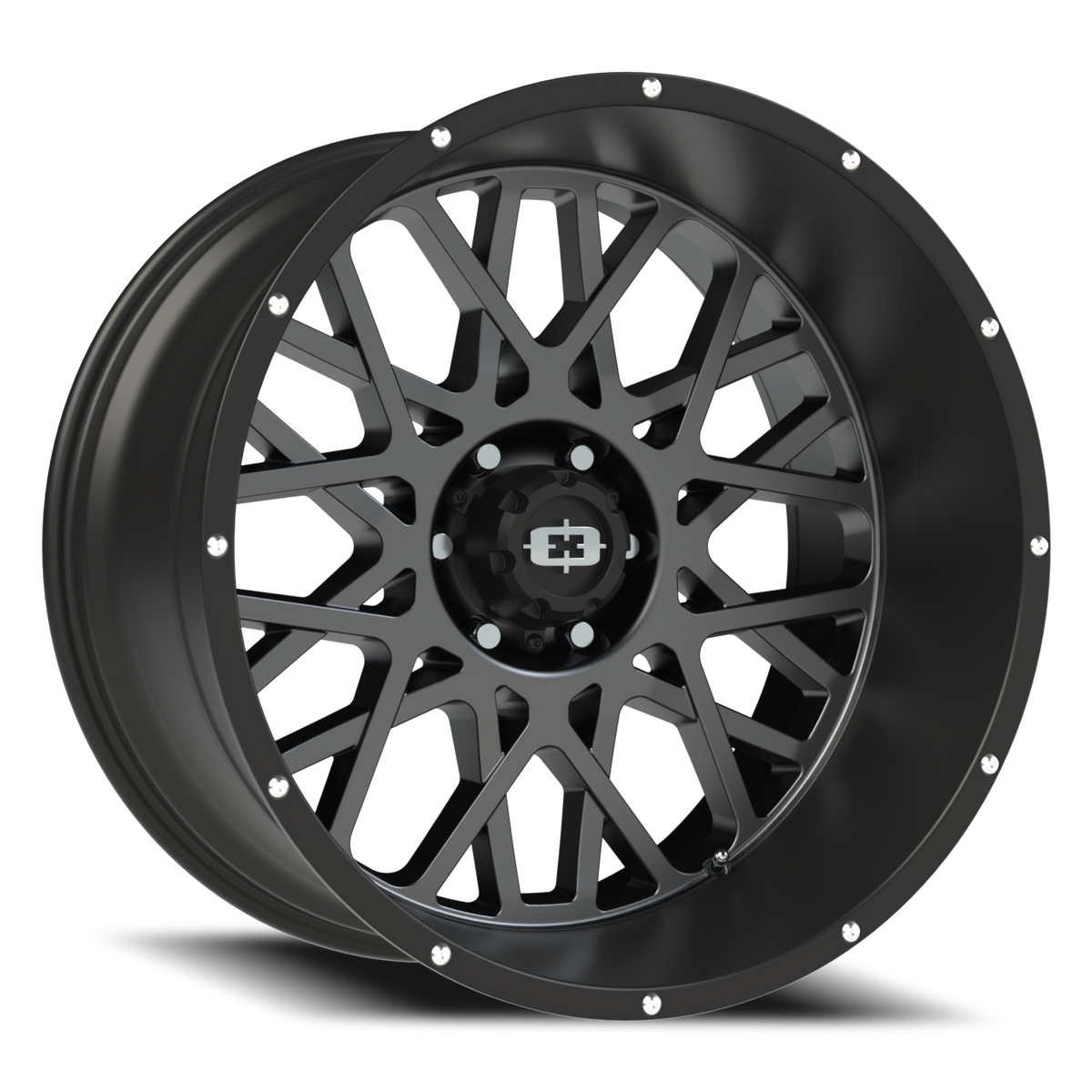 Vision Wheel 412 Anthracite with Satin Black Lip 22x12 -51 6x139.7mm 106.2mm - Wheelwiz