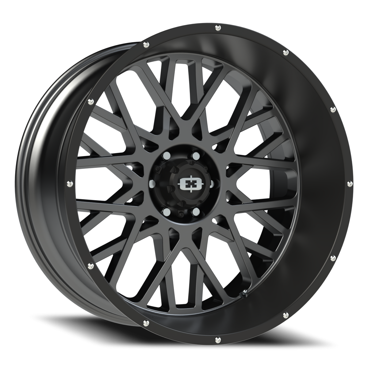 Vision Wheel 412 Anthracite with Satin Black Lip 24x12 -51 6x139.7mm 106.2mm - Wheelwiz