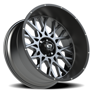 Vision Wheel 412 Anthracite with Satin Black Lip 24x12 -51 6x139.7mm 106.2mm - Wheelwiz