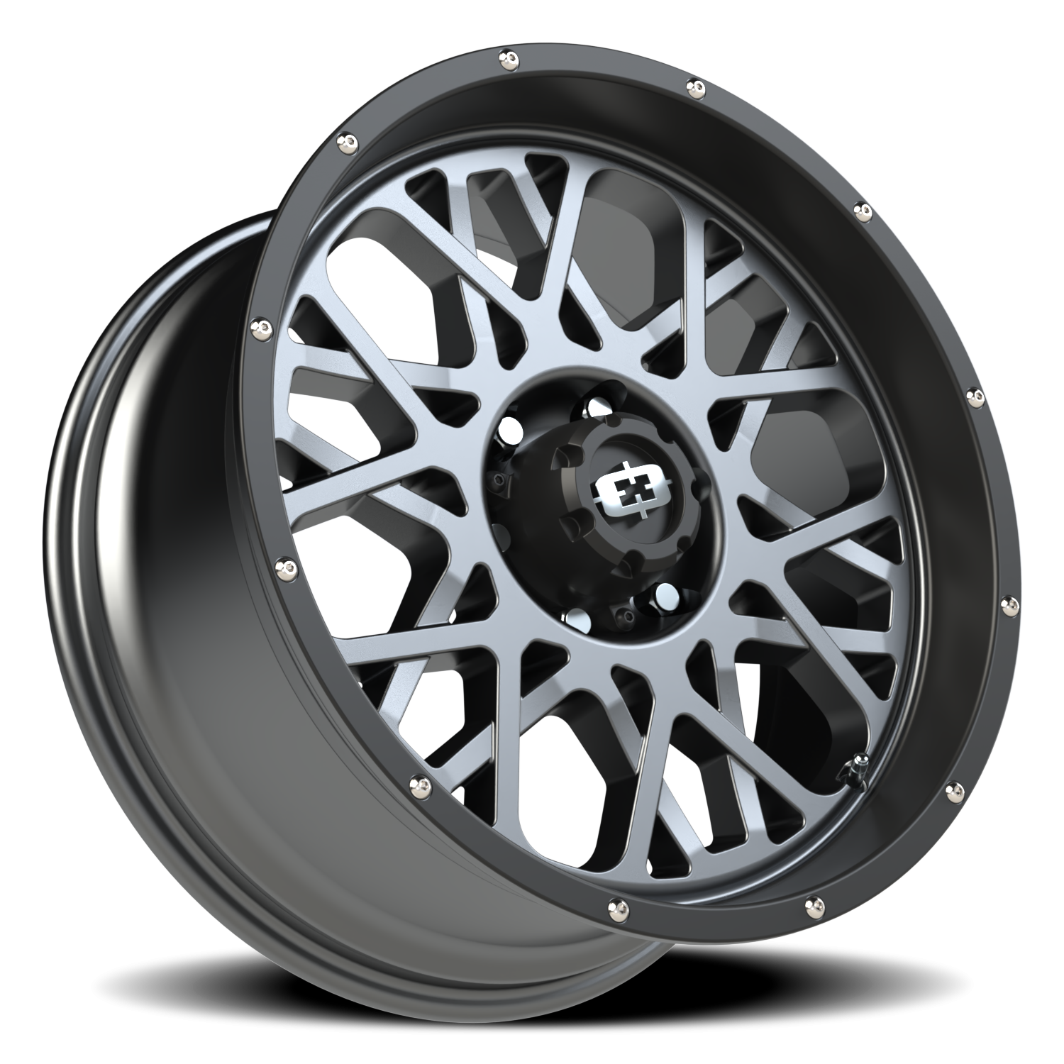 Vision Wheel 412 Anthracite with Satin Black Lip 20x9 +10 6x139.7mm 106.2mm - Wheelwiz