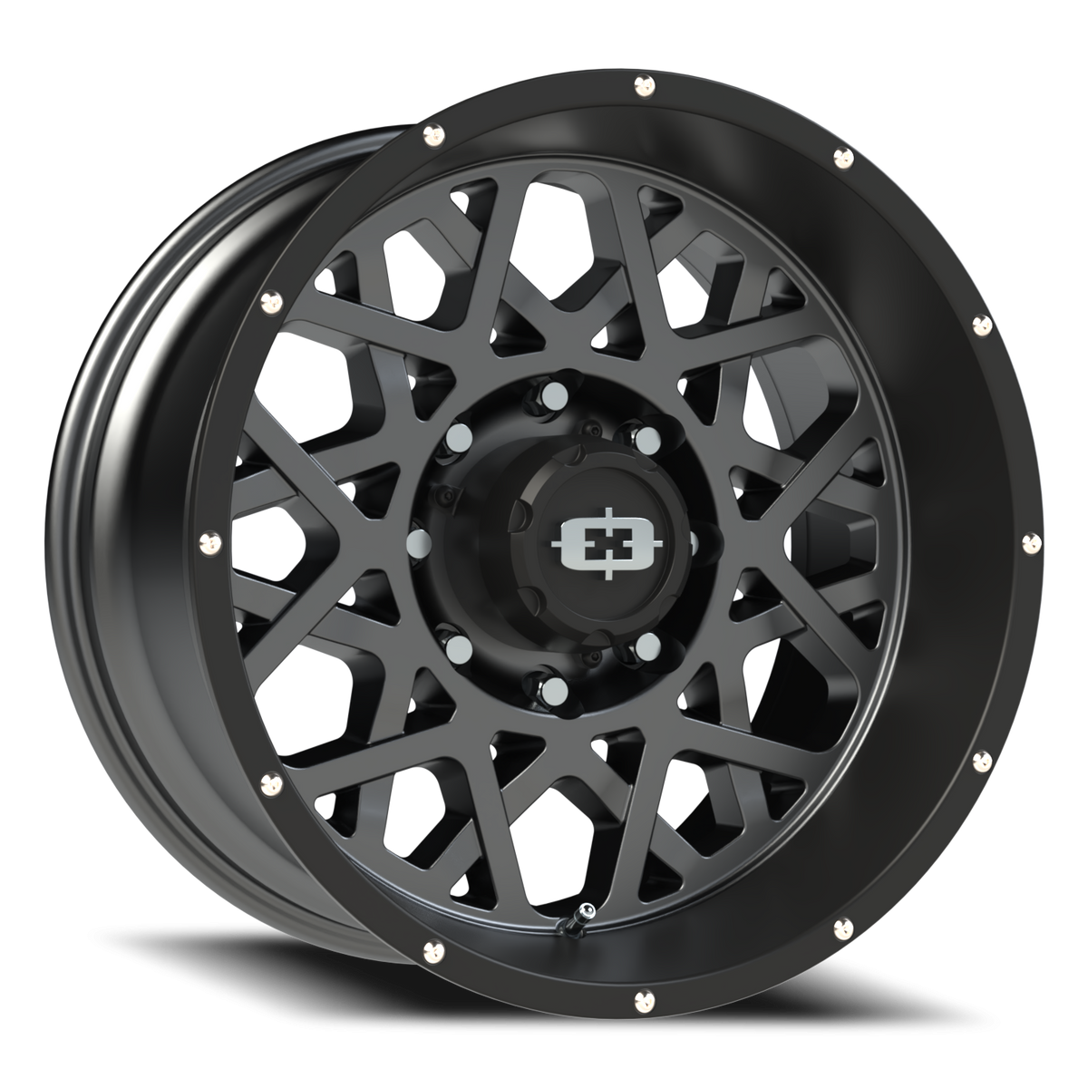 Vision Wheel 412 Anthracite with Satin Black Lip 20x10 -25 8x165.1mm 125.2mm - Wheelwiz