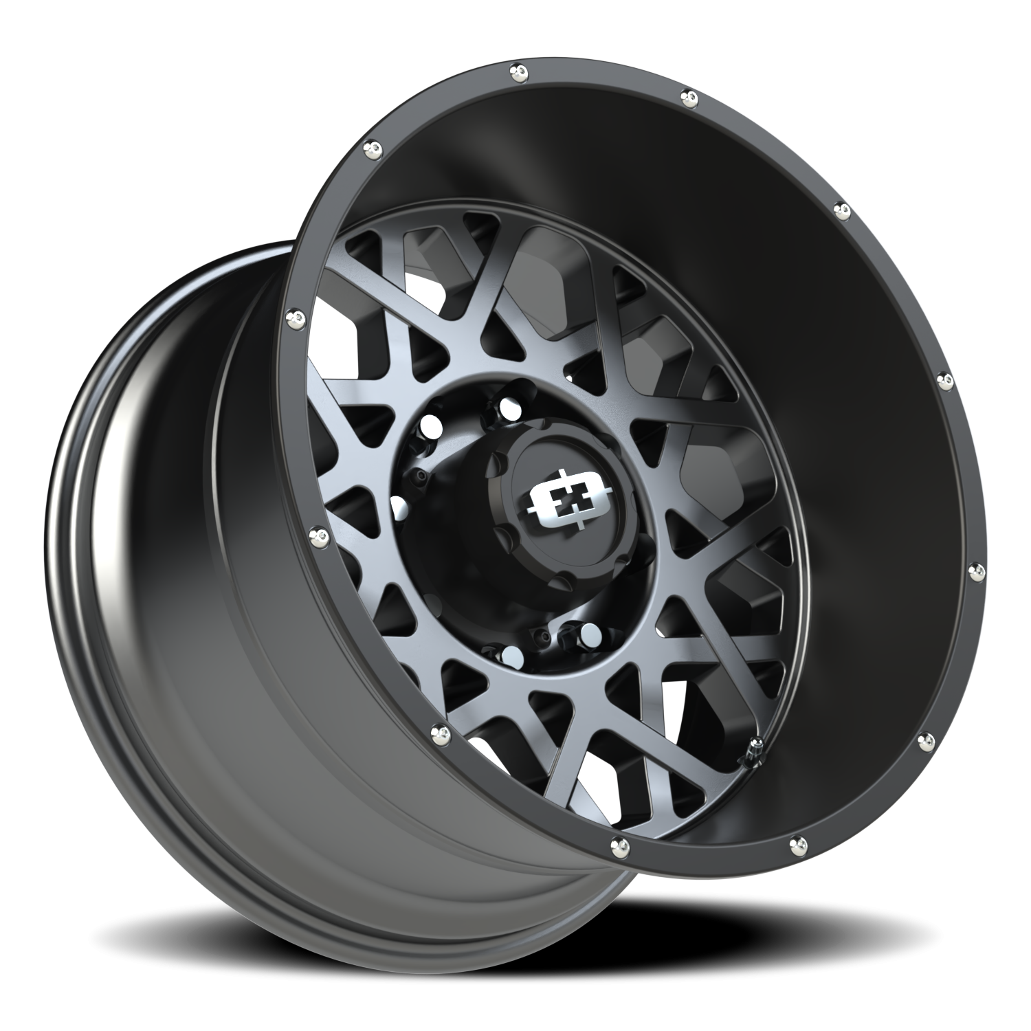 Vision Wheel 412 Anthracite with Satin Black Lip 20x12 -51 8x170mm 125.2mm - Wheelwiz