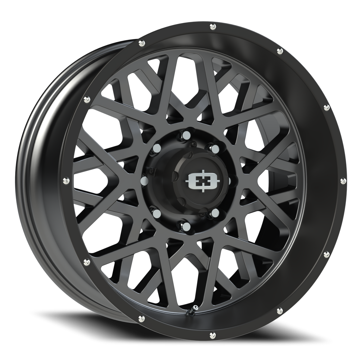 Vision Wheel 412 Anthracite with Satin Black Lip 22x10 -19 8x165.1mm 125.2mm - Wheelwiz