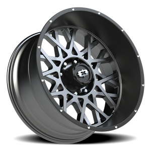 Vision Wheel 412 Anthracite with Satin Black Lip 24x12 -51 8x180mm 124.2mm - Wheelwiz