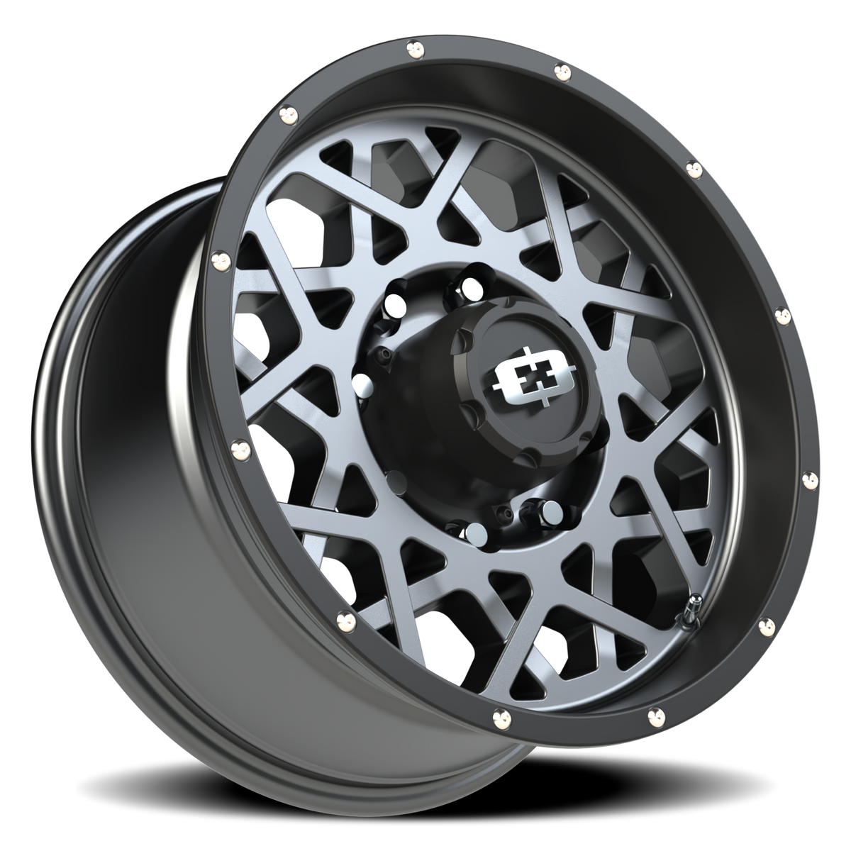 Vision Wheel 412 Anthracite with Satin Black Lip 18x9 +12 8x180mm 124.2mm