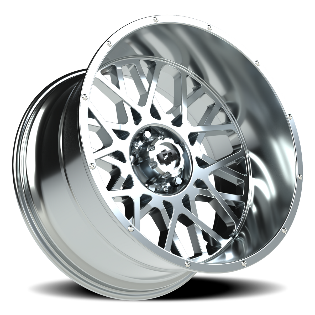 Vision Wheel 412 Chrome 22x12 -51 5x139.7mm 108mm - Wheelwiz