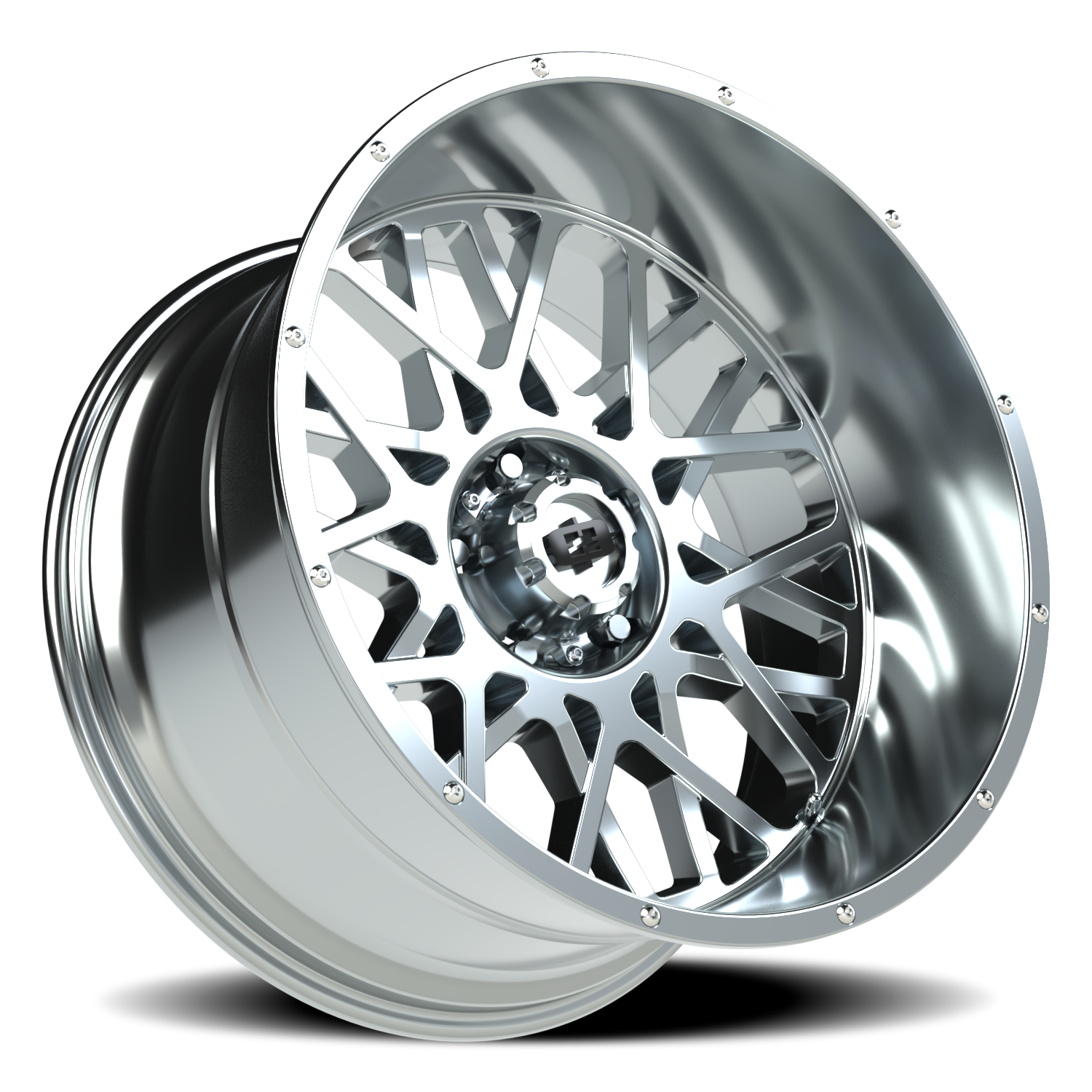 Vision Wheel 412 Chrome 22x12 -51 5x139.7mm 108mm - Wheelwiz