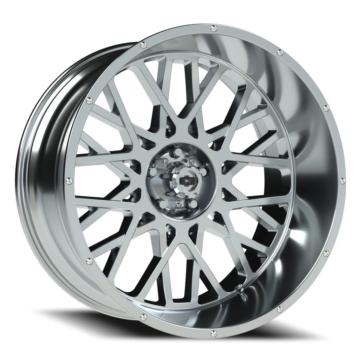 Vision Wheel 412 Chrome 24x12 -51 5x139.7mm 108mm - Wheelwiz
