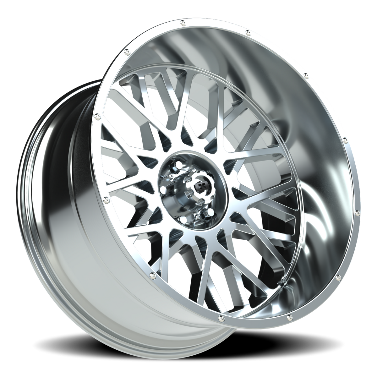 Vision Wheel 412 Chrome 24x12 -51 5x139.7mm 108mm - Wheelwiz