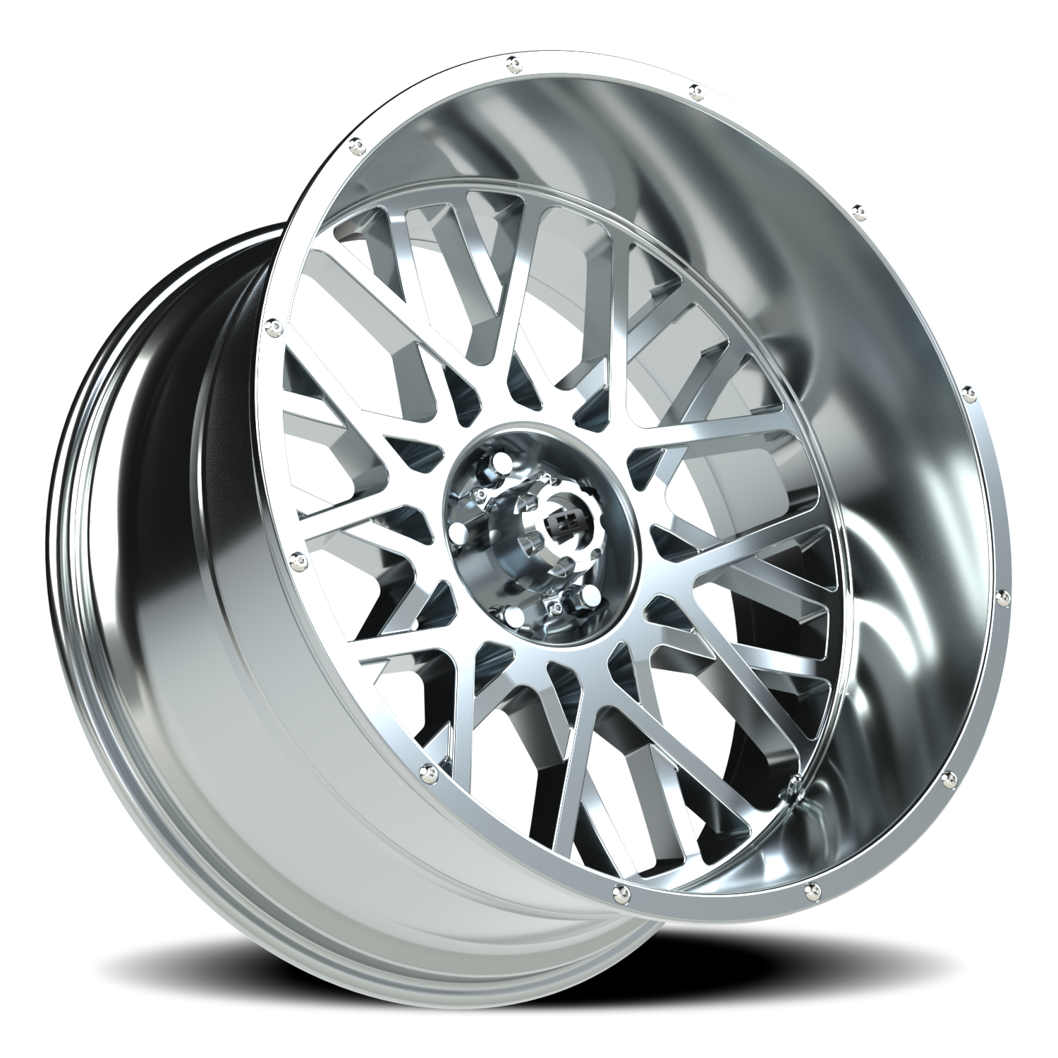 Vision Wheel 412 Chrome 24x12 -51 5x139.7mm 108mm - Wheelwiz