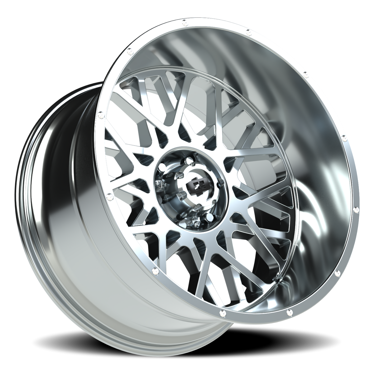 Vision Wheel 412 Chrome 22x12 -51 6x139.7mm 106.2mm - Wheelwiz