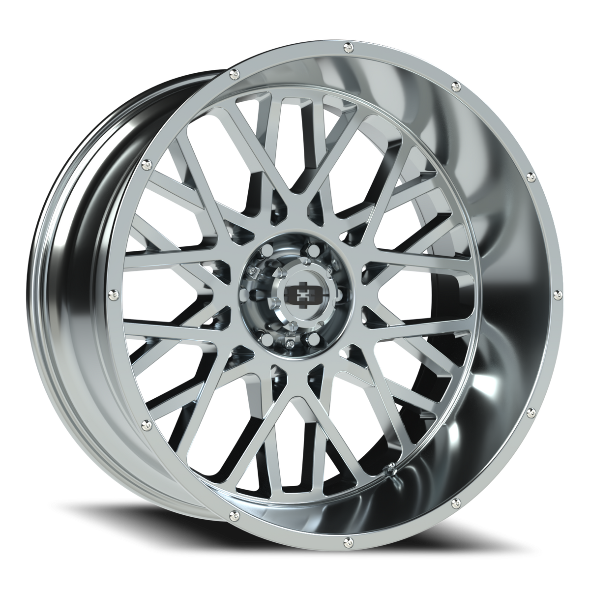 Vision Wheel 412 Chrome 24x12 -51 6x139.7mm 106.2mm - Wheelwiz