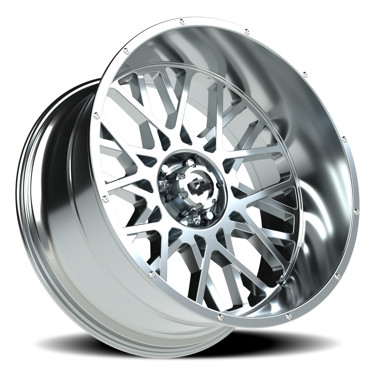 Vision Wheel 412 Chrome 24x12 -51 6x139.7mm 106.2mm - Wheelwiz