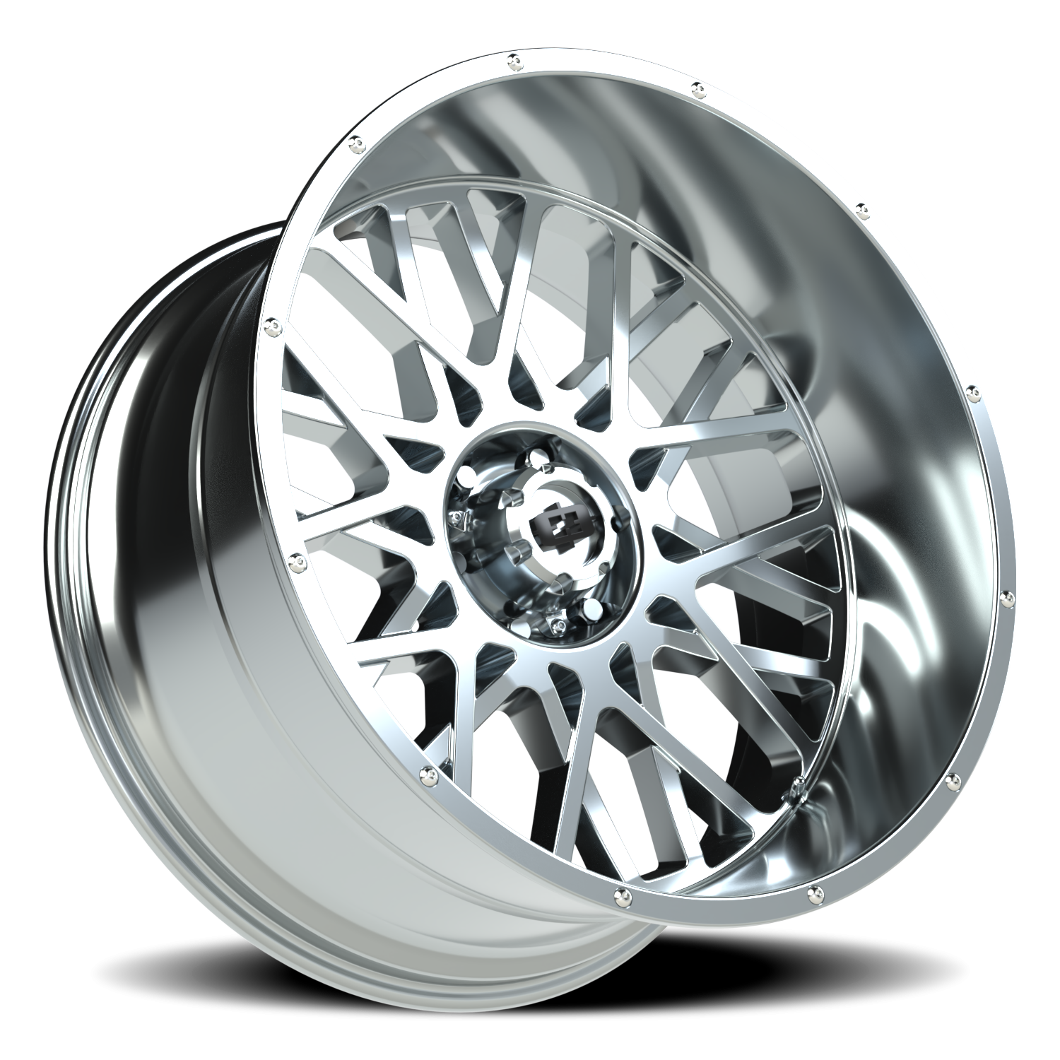 Vision Wheel 412 Chrome 24x12 -51 6x139.7mm 106.2mm - Wheelwiz