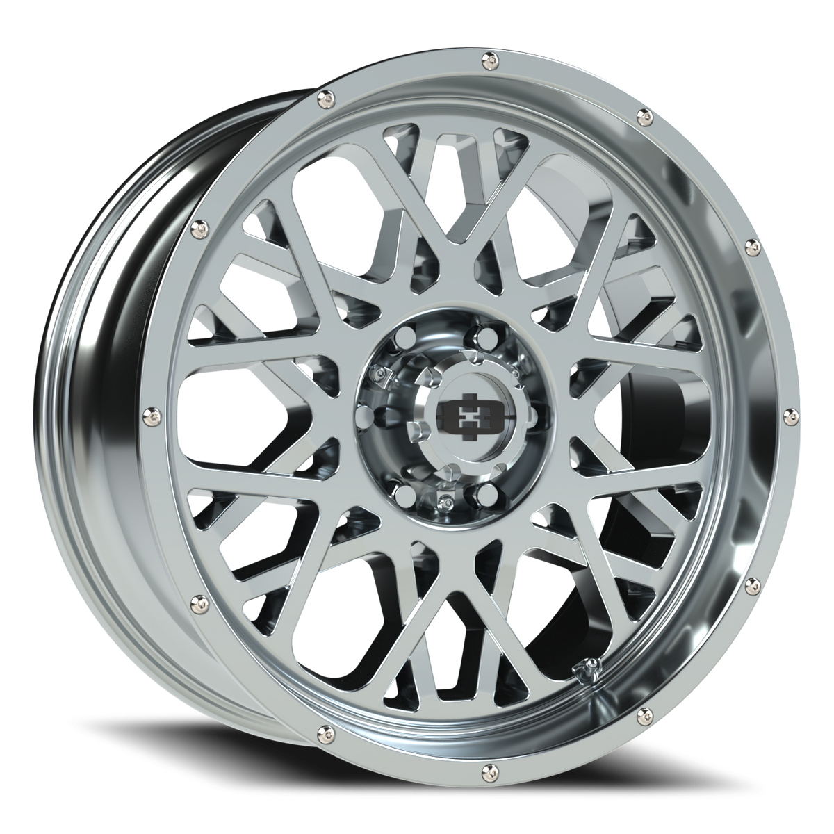 Vision Wheel 412 Chrome 20x9 +10 6x139.7mm 106.2mm - Wheelwiz
