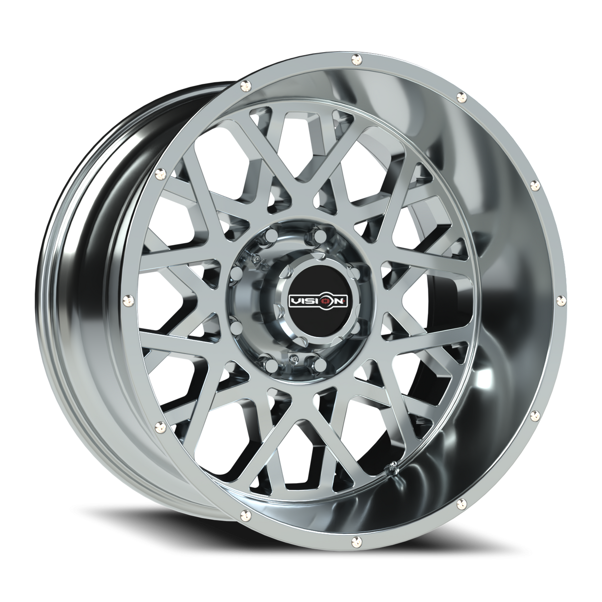 Vision Wheel 412 Chrome 22x12 -51 8x165.1mm 125.2mm - Wheelwiz