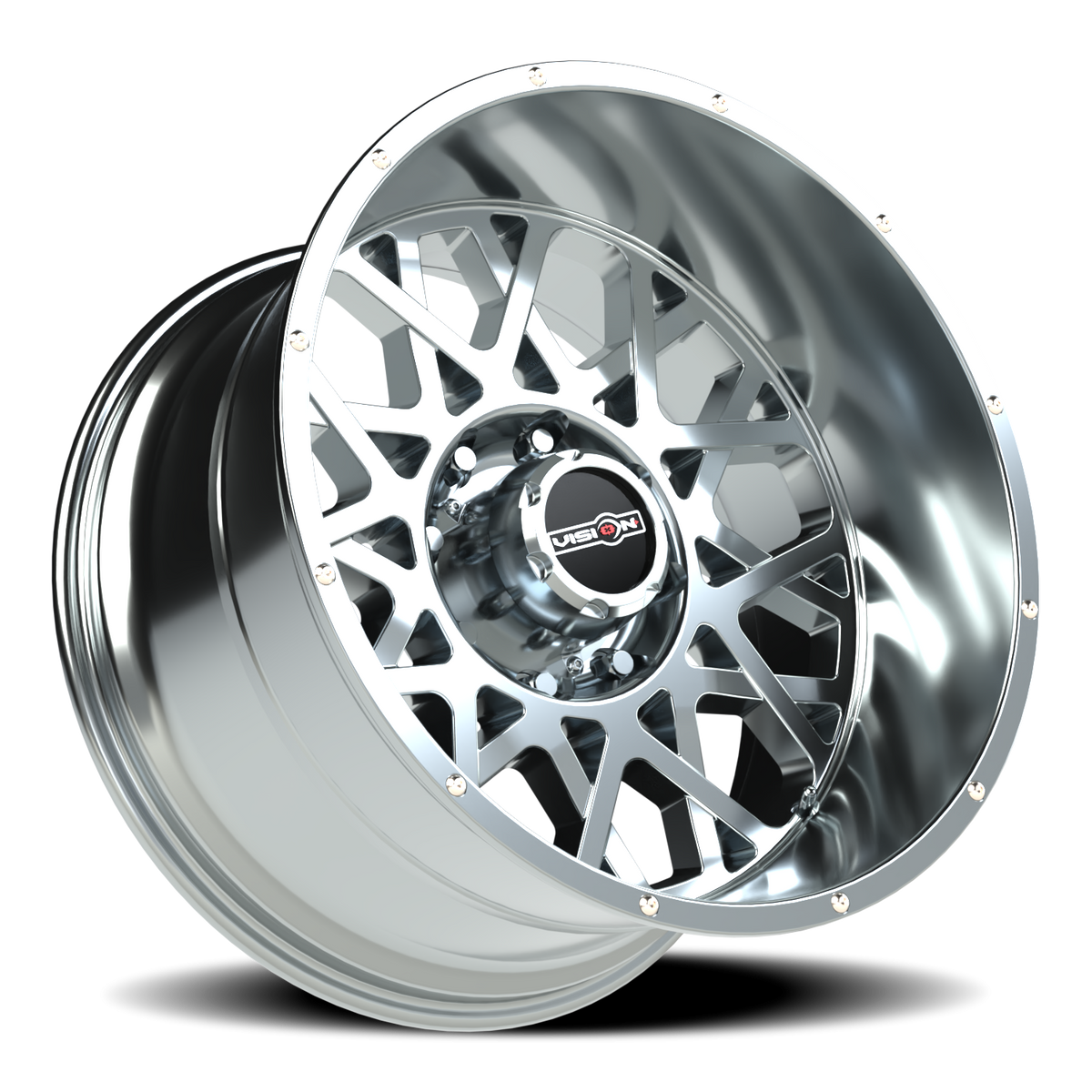Vision Wheel 412 Chrome 22x12 -51 8x180mm 124.2mm - Wheelwiz