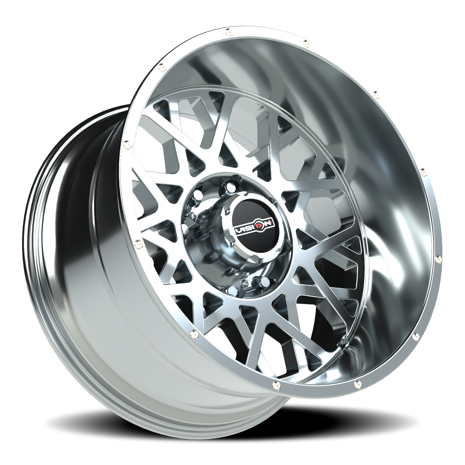 Vision Wheel 412 Chrome 22x12 -51 8x180mm 124.2mm - Wheelwiz