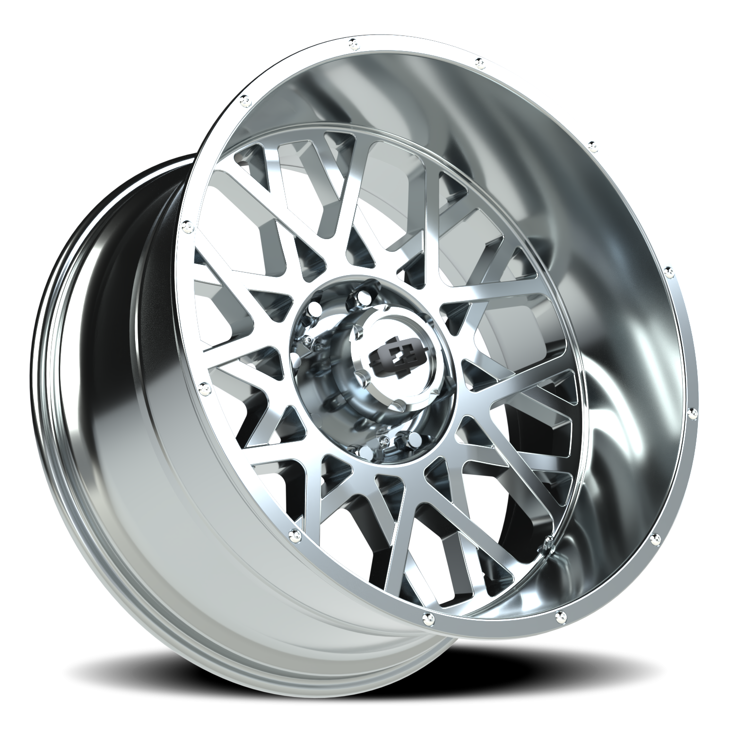 Vision Wheel 412 Chrome 24x12 -51 8x180mm 124.2mm - Wheelwiz
