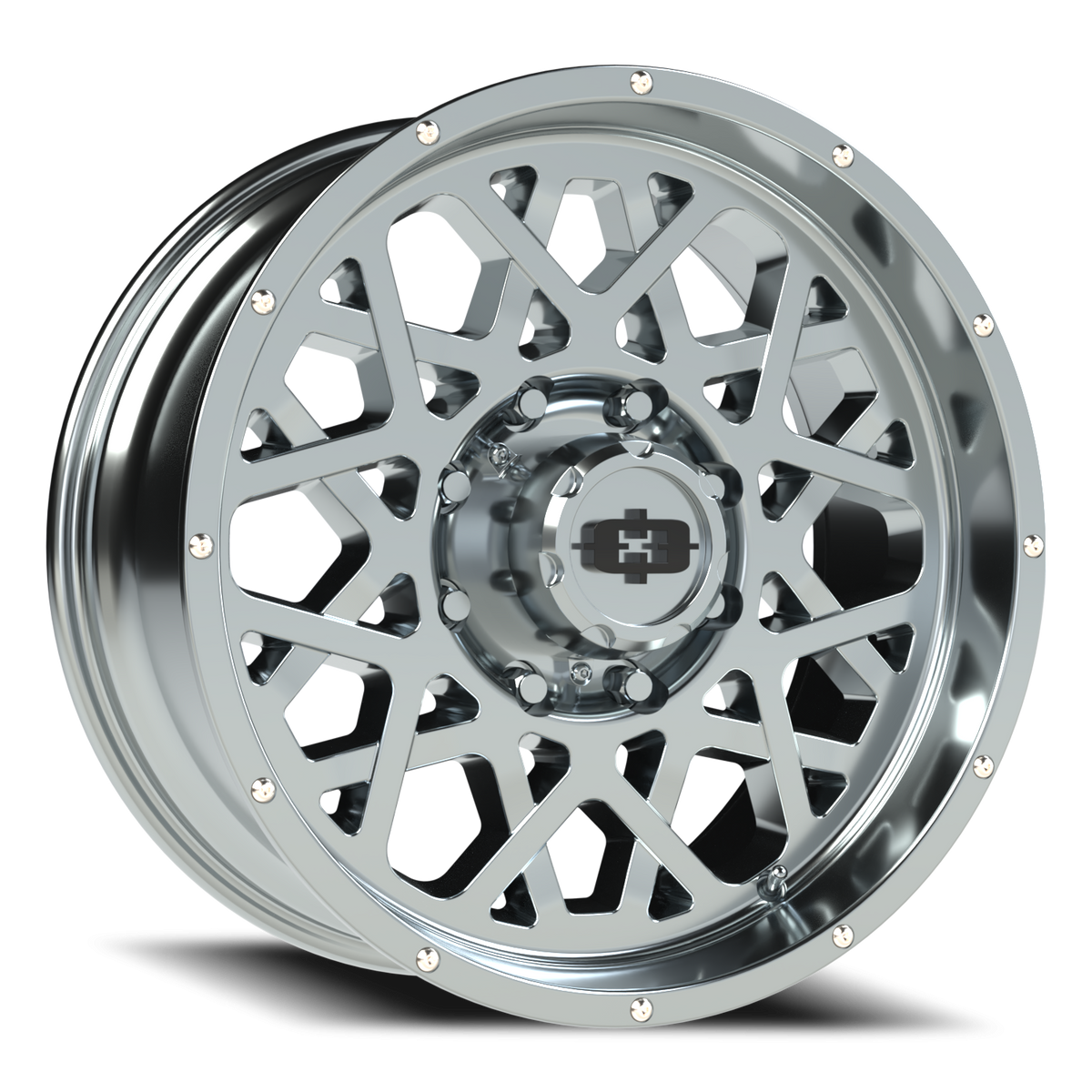 Vision Wheel 412 Chrome 20x9 +12 8x180mm 124.2mm - Wheelwiz