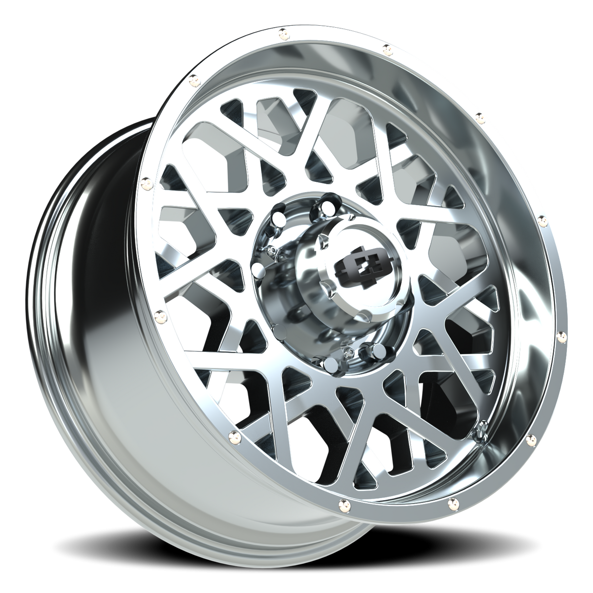 Vision Wheel 412 Chrome 20x9 +12 8x180mm 124.2mm - Wheelwiz