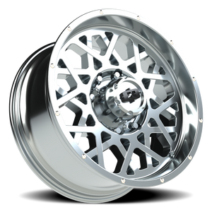 Vision Wheel 412 Chrome 20x9 +12 8x180mm 124.2mm - Wheelwiz