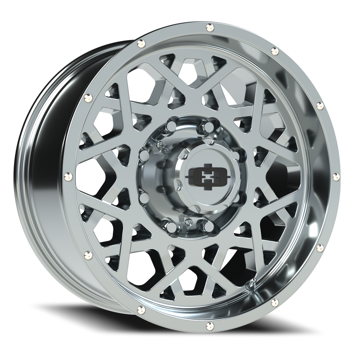 Vision Wheel 412 Chrome 18x9 +12 8x180mm 124.2mm - Wheelwiz