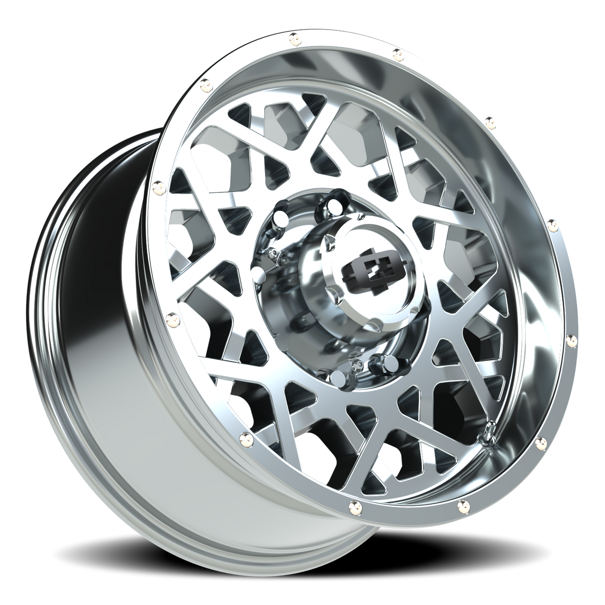 Vision Wheel 412 Chrome 18x9 +12 8x180mm 124.2mm - Wheelwiz