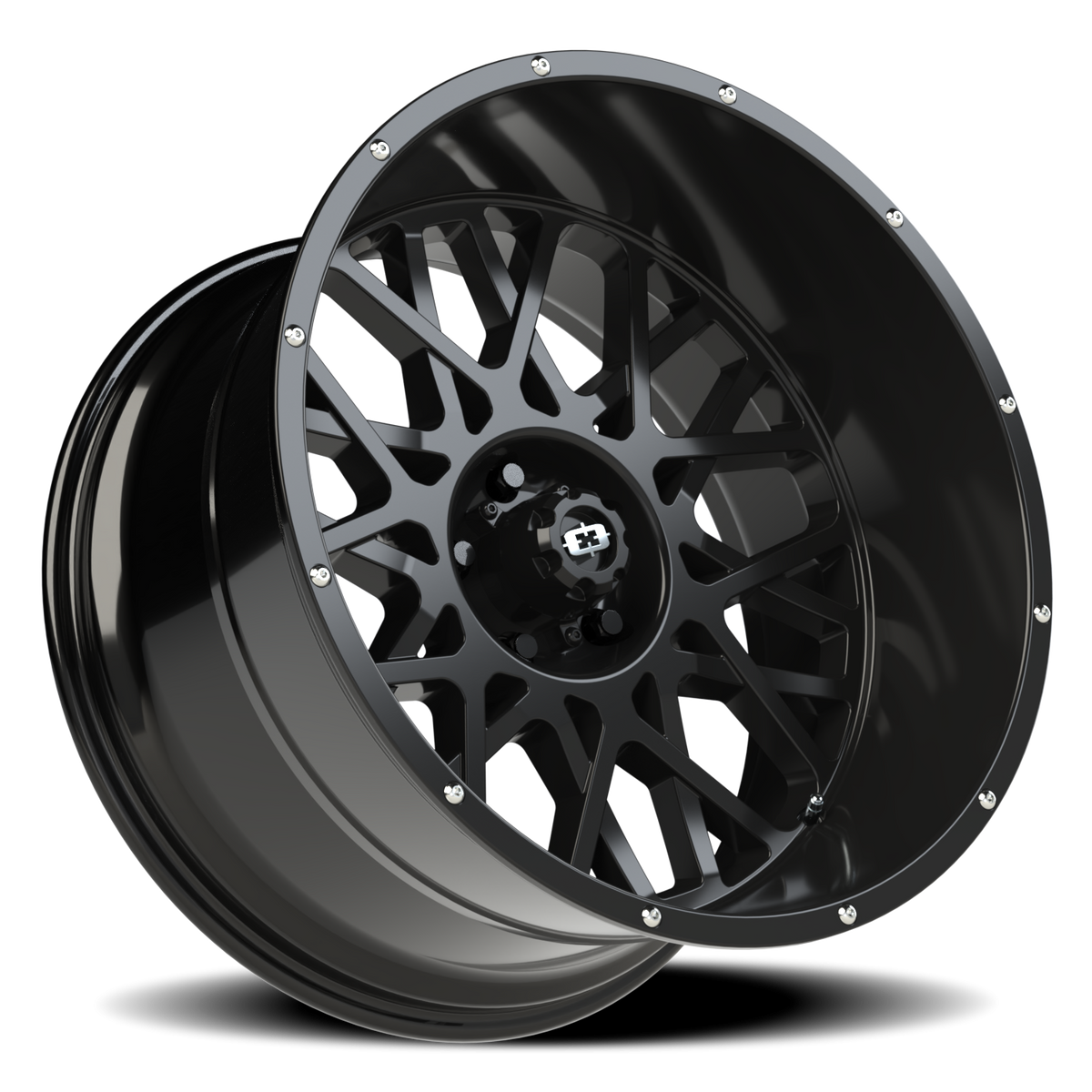 Vision Wheel 412 Gloss Black 22x12 -51 5x127mm 78.1mm - Wheelwiz
