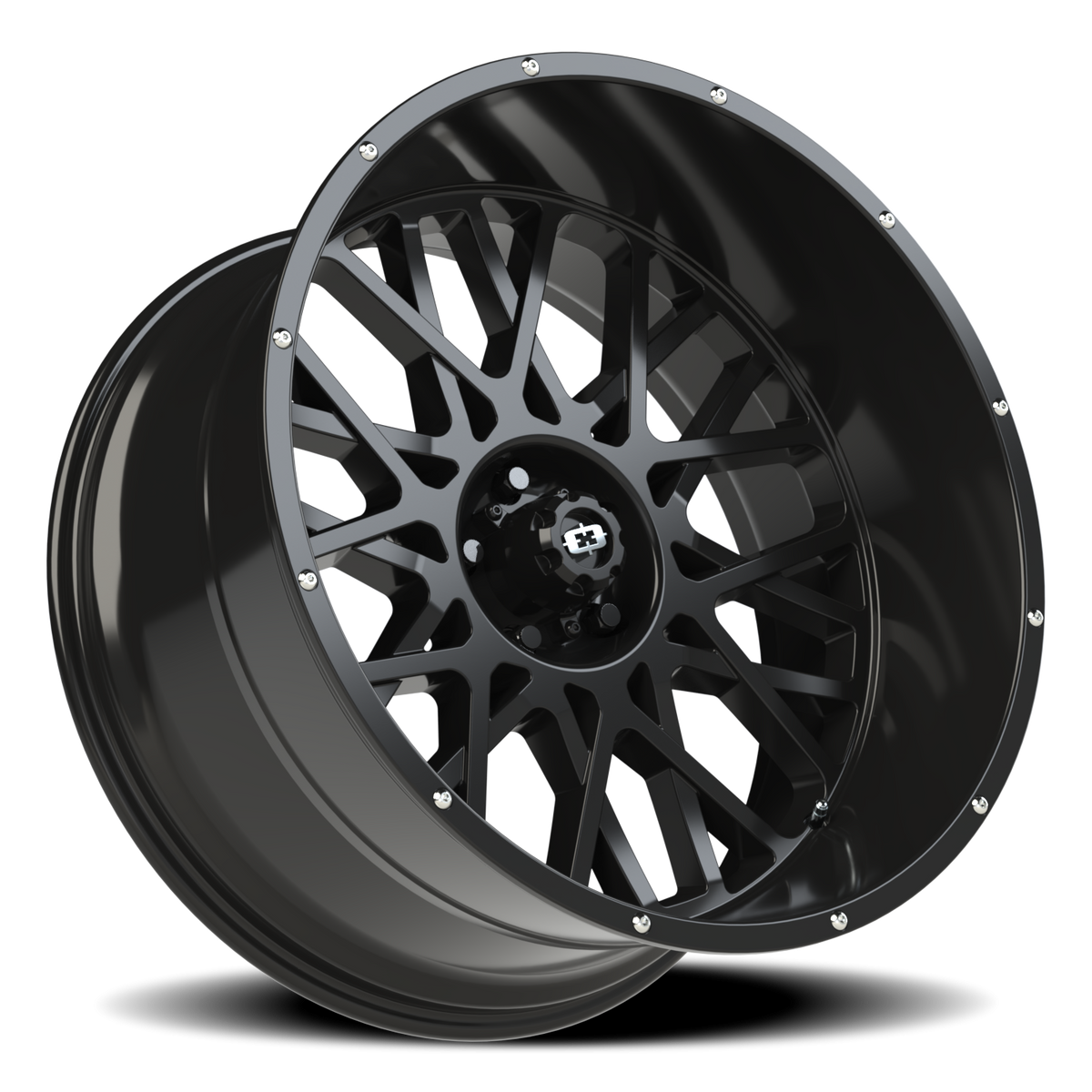 Vision Wheel 412 Gloss Black 24x12 -51 5x127mm 78.1mm - Wheelwiz