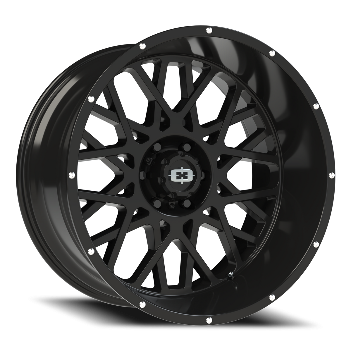 Vision Wheel 412 Gloss Black 22x12 -51 6x139.7mm 106.2mm - Wheelwiz