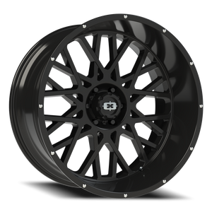 Vision Wheel 412 Gloss Black 24x12 -51 6x139.7mm 106.2mm - Wheelwiz