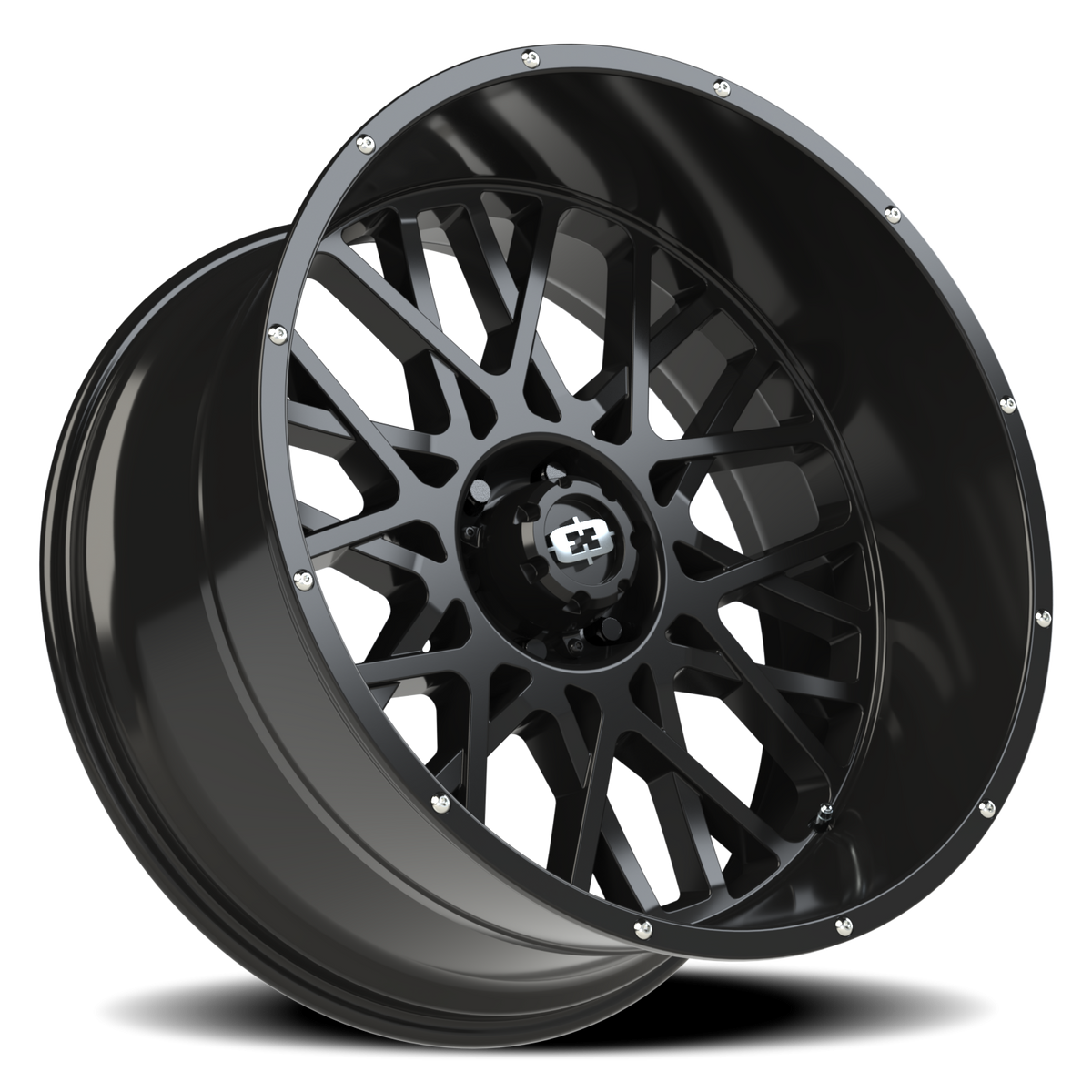 Vision Wheel 412 Gloss Black 24x12 -51 6x139.7mm 106.2mm - Wheelwiz
