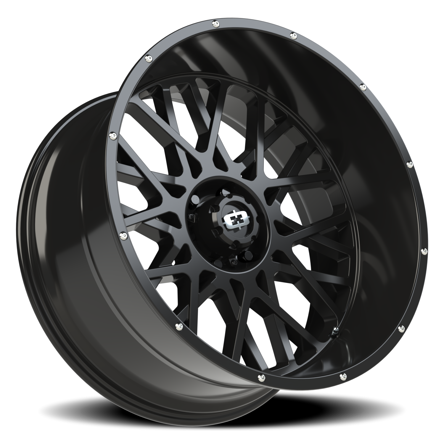 Vision Wheel 412 Gloss Black 24x12 -51 6x139.7mm 106.2mm - Wheelwiz