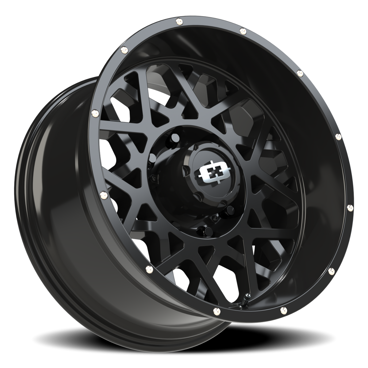 Vision Wheel 412 Gloss Black 20x10 -25 8x165.1mm 125.2mm - Wheelwiz