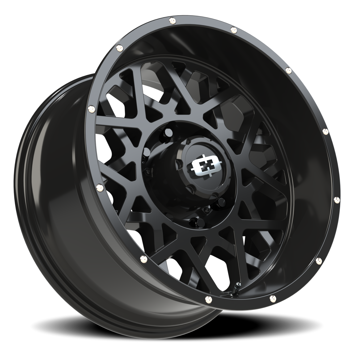 Vision Wheel 412 Gloss Black 20x10 -25 8x165.1mm 125.2mm - Wheelwiz