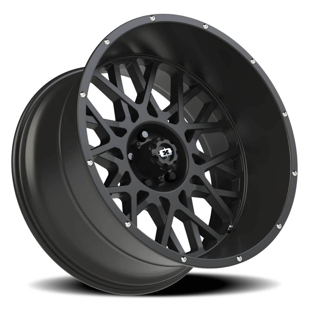 Vision Wheel 412 Satin Black 22x12 -51 5x127mm 78.1mm - Wheelwiz