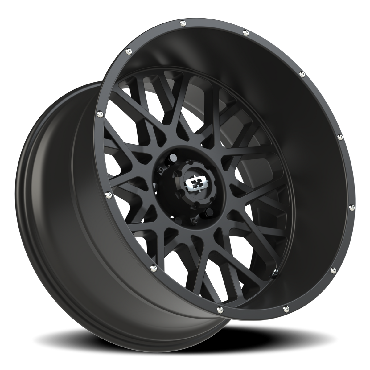 Vision Wheel 412 Satin Black 22x12 -51 5x139.7mm 108mm - Wheelwiz