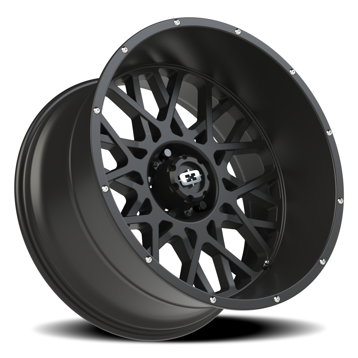 Vision Wheel 412 Satin Black 22x12 -51 5x139.7mm 108mm - Wheelwiz