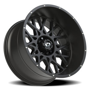 Vision Wheel 412 Satin Black 22x12 -51 5x139.7mm 108mm - Wheelwiz