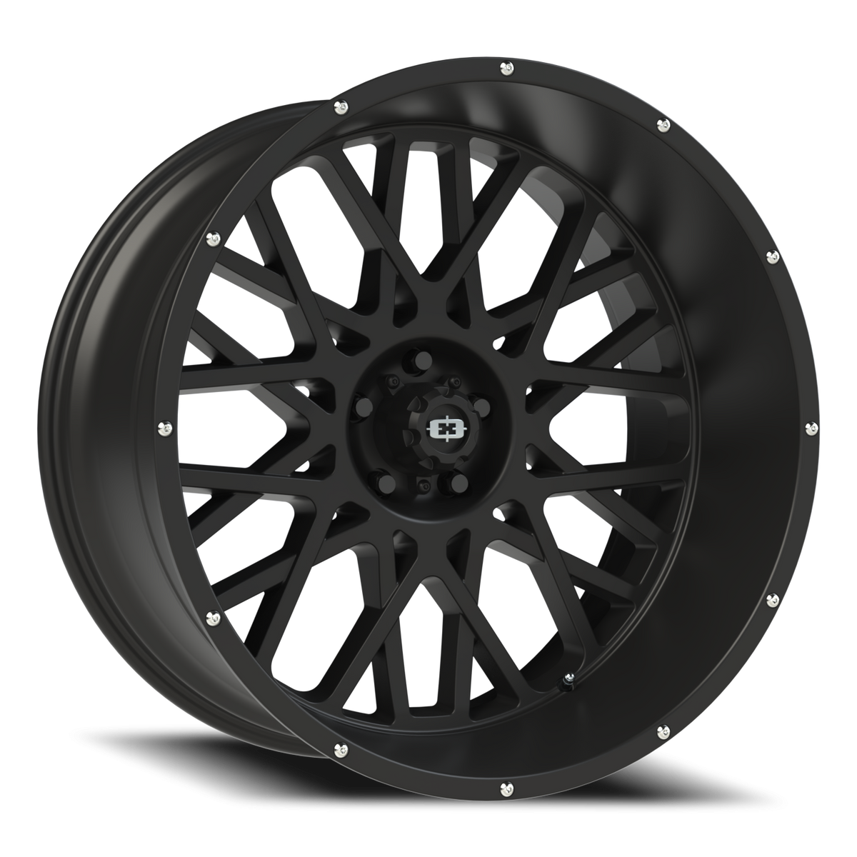 Vision Wheel 412 Satin Black 24x12 -51 5x127mm 78.1mm - Wheelwiz