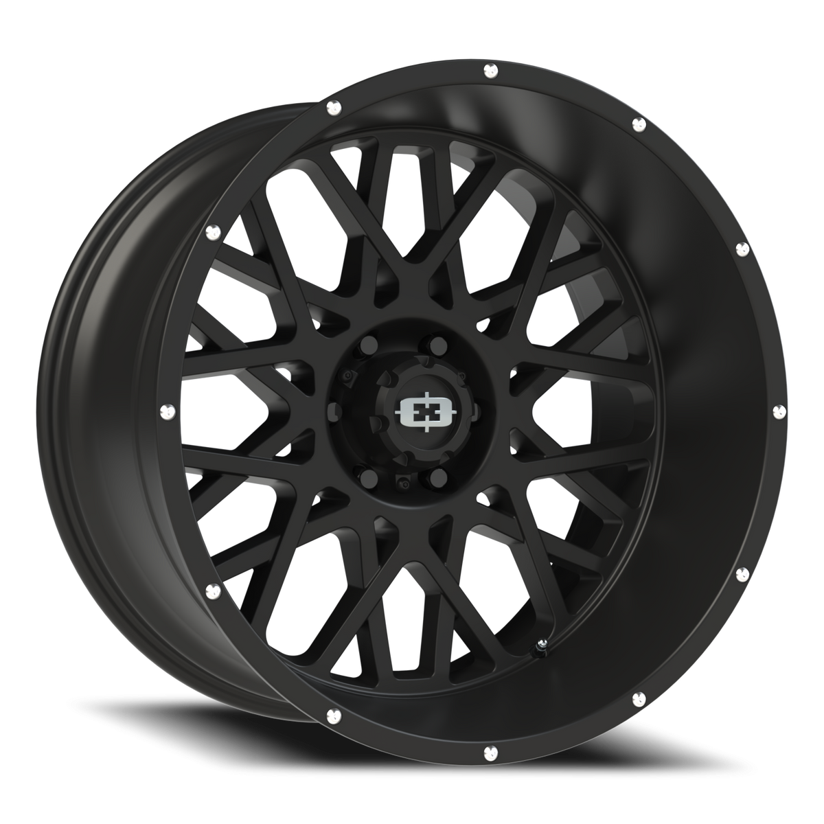 Vision Wheel 412 Satin Black 22x12 -51 6x139.7mm 106.2mm - Wheelwiz