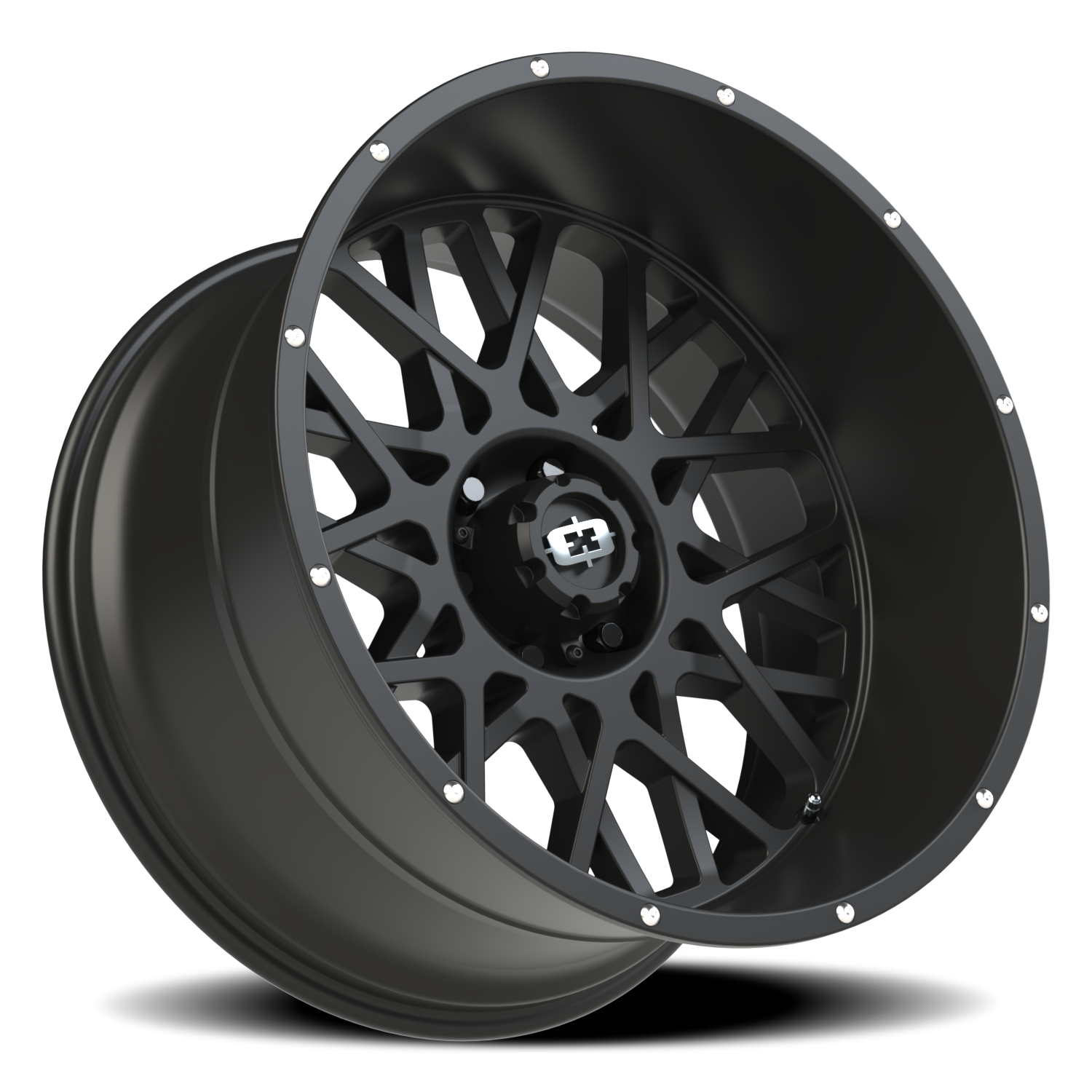 Vision Wheel 412 Satin Black 22x12 -51 6x139.7mm 106.2mm - Wheelwiz